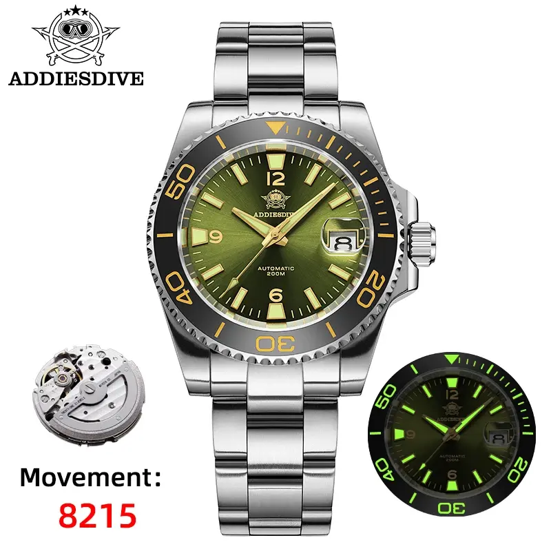 Thumbnail: Automatic Diving Watch with Sapphire Crystal and Ceramic Bezel 200m
