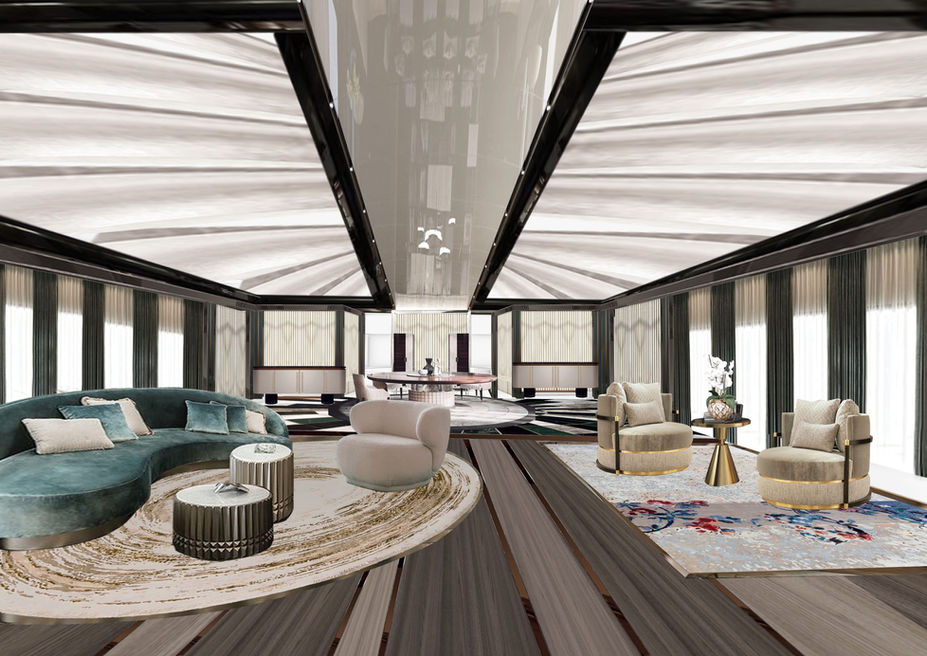 Silvia Iraghi Interior Design Project Management 3D Render Luxury Modern Living Room