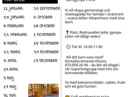 Barngympa – viktiga datum!