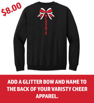 MCS VARSITY CHEER ADD NAME (GLITTER)