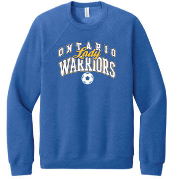 ONTARIO LADY WARRIORS ARCH BELLA CANVAS SOFT CREWNECK