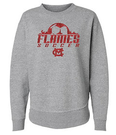 FLAMES SOCCER WOMEN'S GLITTER SOFT CREWNECK