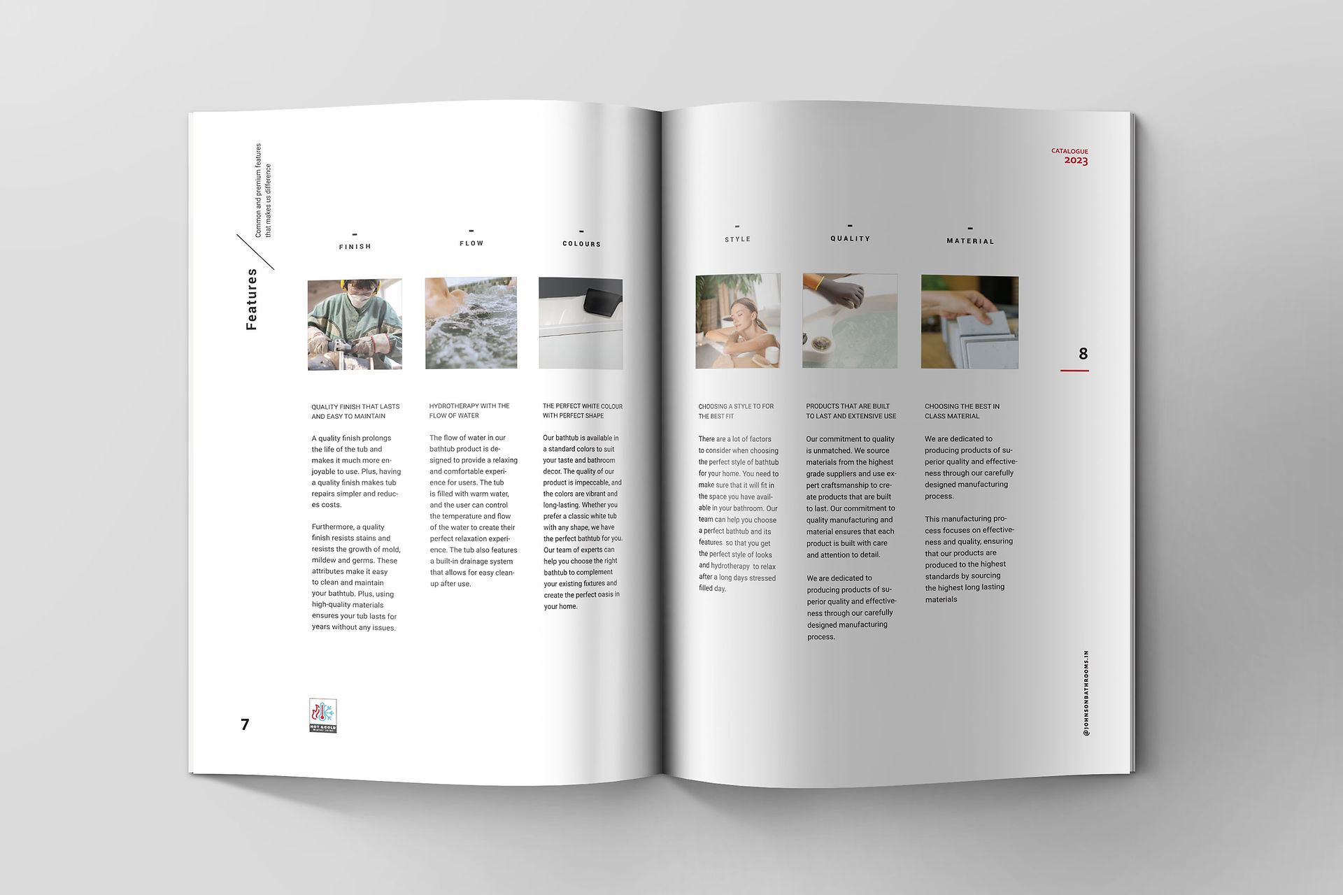 Bathtub and Shower Enclosure Catalogue Design Company in Delhi