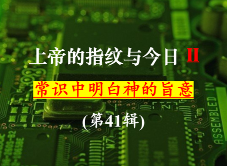 (第II季)《上帝的指纹与今日》第41辑“常识中明白神的旨意”-讲义下载