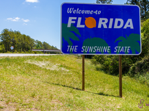 Florida state sign that says The Sunshine State