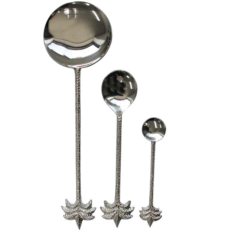Spoon Serving S/3 Palm Silver