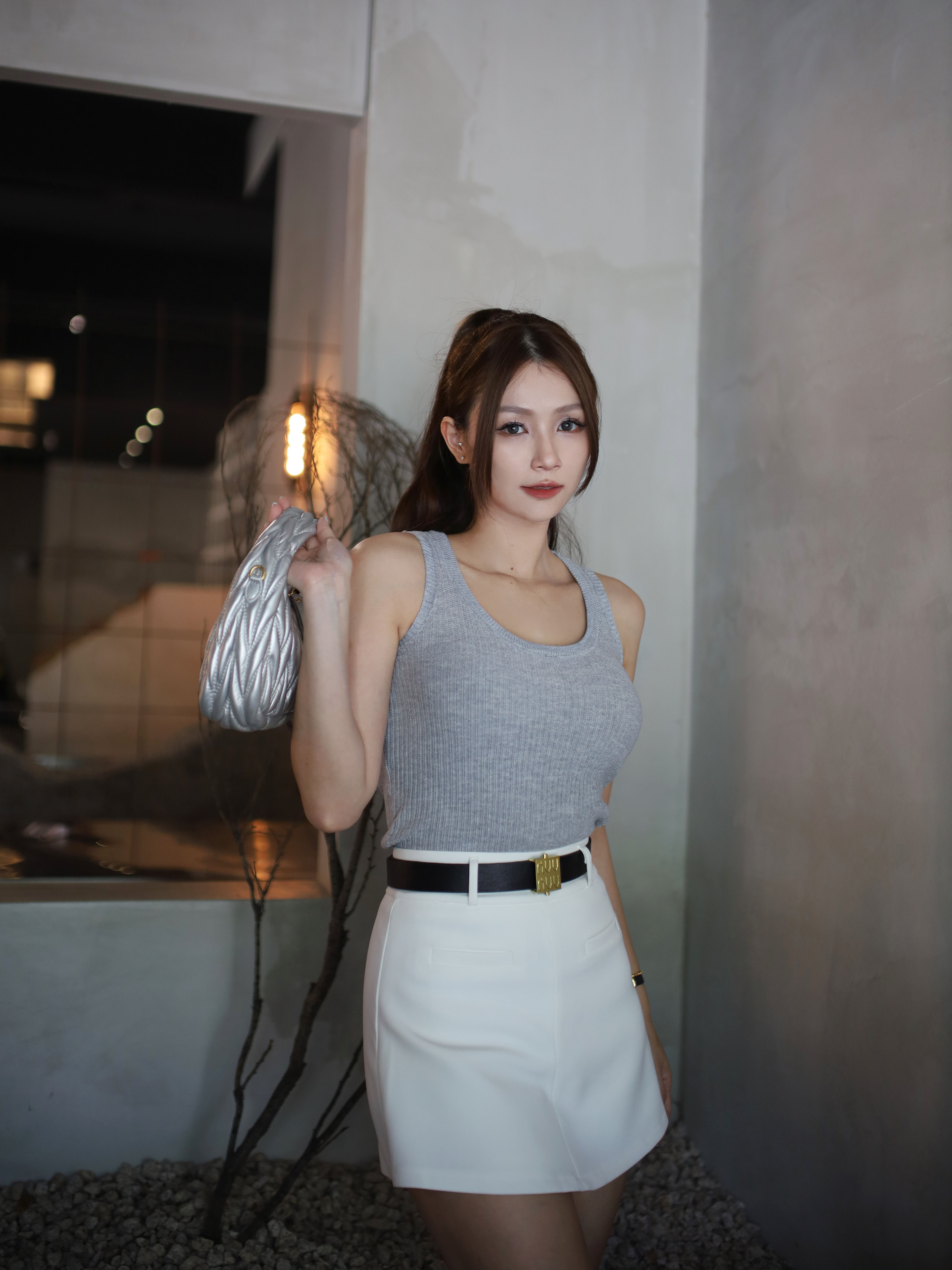 Miu系腰带西装U型裤裙