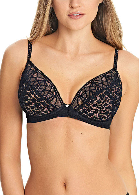 Freya - Soiree Lace Padded Bra, Black