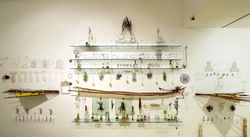 אדמה שקופה,2012, טכניקה מעורבת,800 x300 סמ