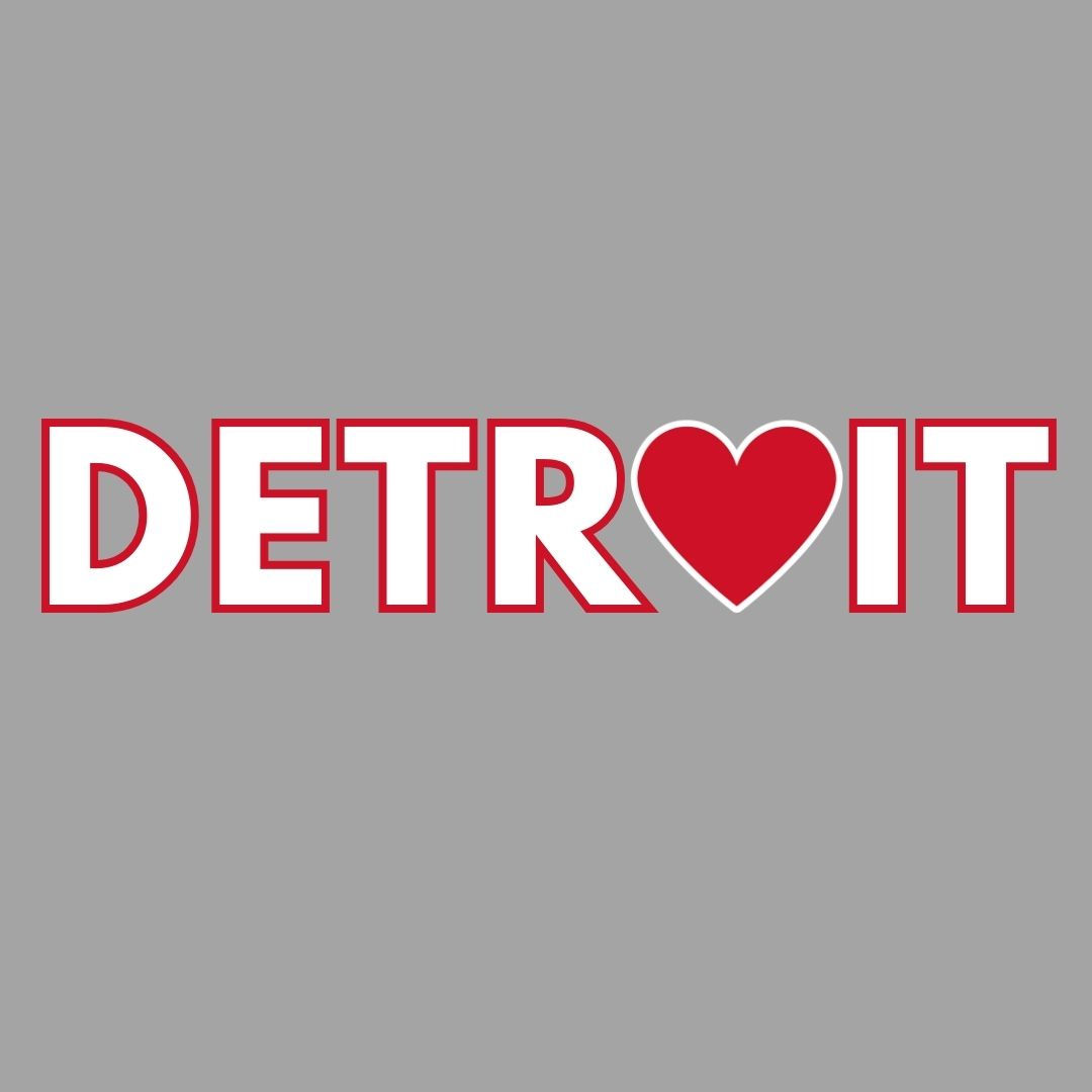 Red/White Detroit Love