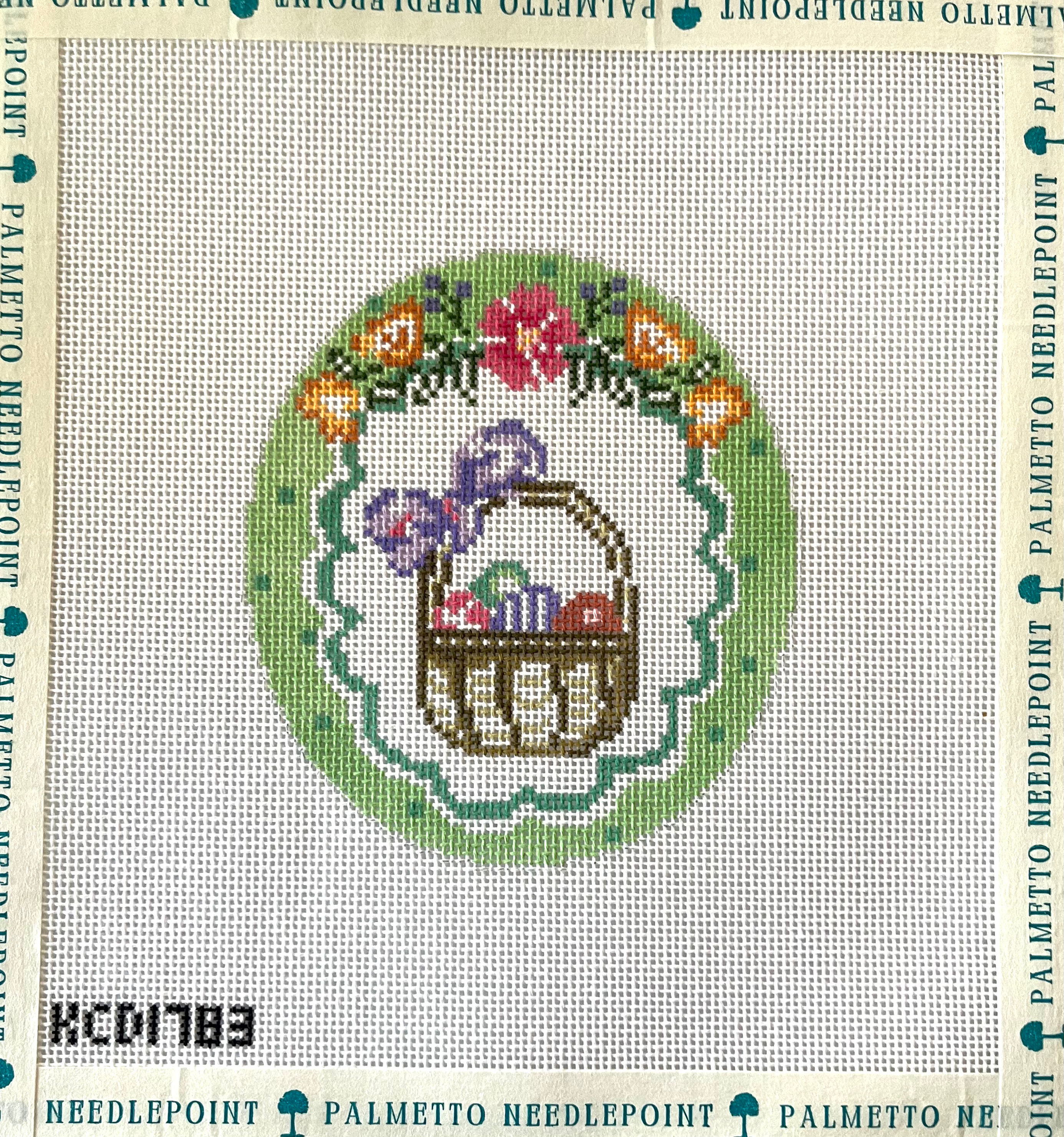 Polka Dot Easter Vignette Basket Oval