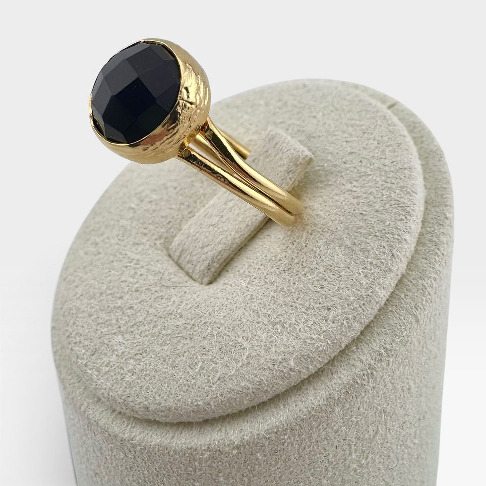 Thumbnail: Natural Onyx Faceted Ring