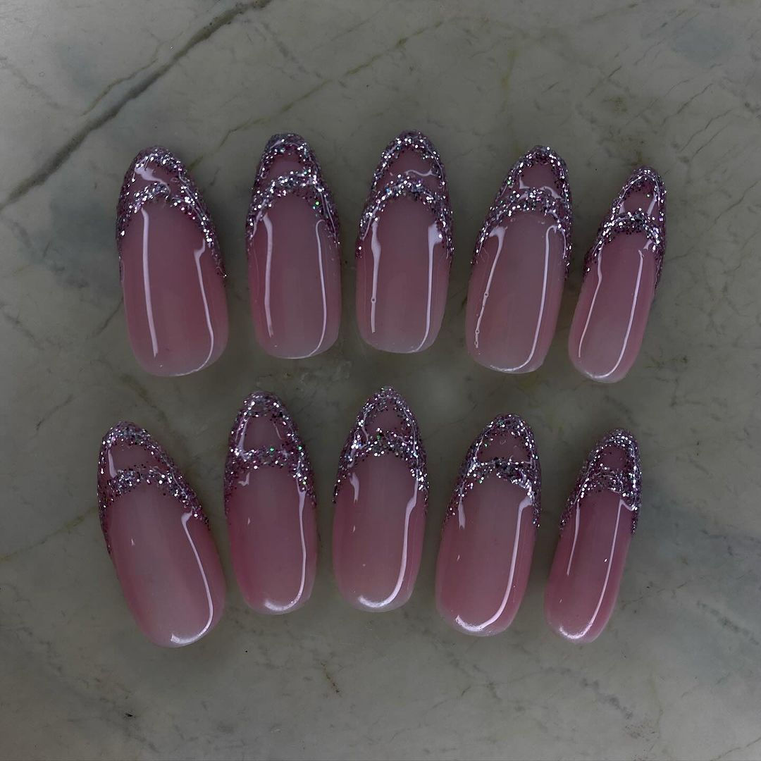 Glitter french
