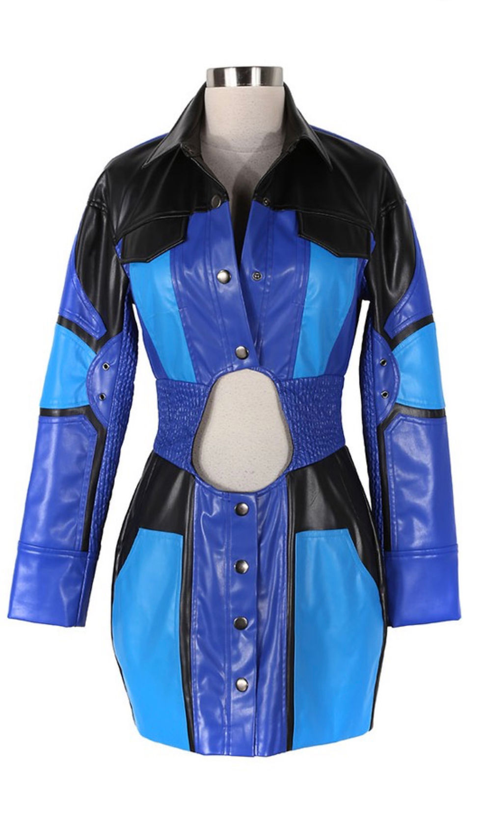 Thumbnail: Electric Blue Moto Dress