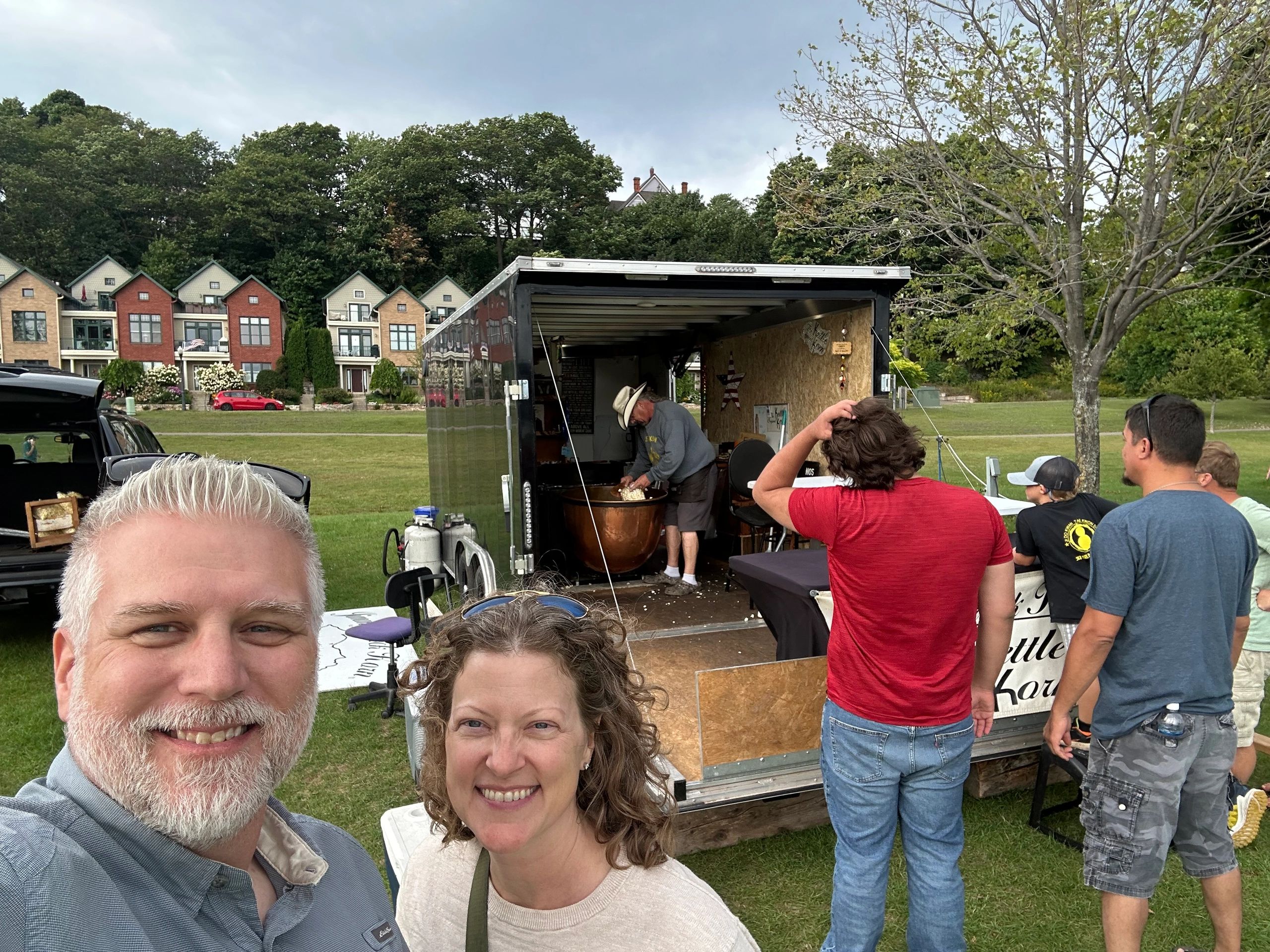 We saw a similar kettle corn vendor to Carter's setup, so had to take a pic of Jimmy Krack Korn