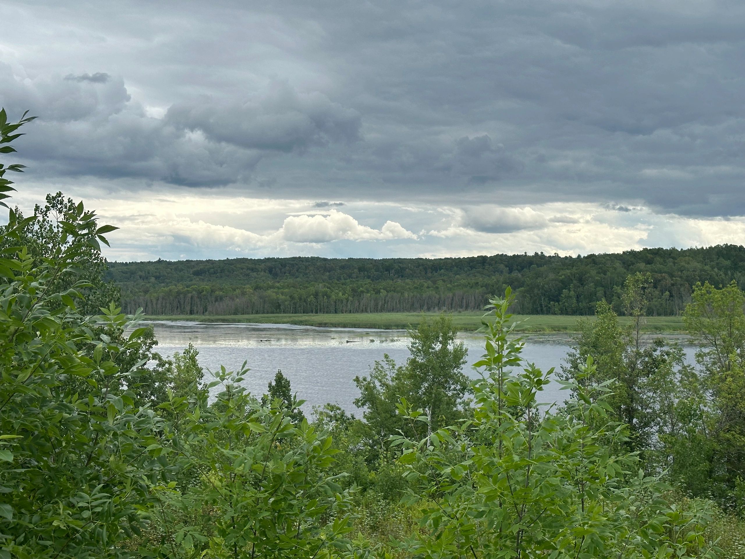 Scenic overlook on the road into Superior
