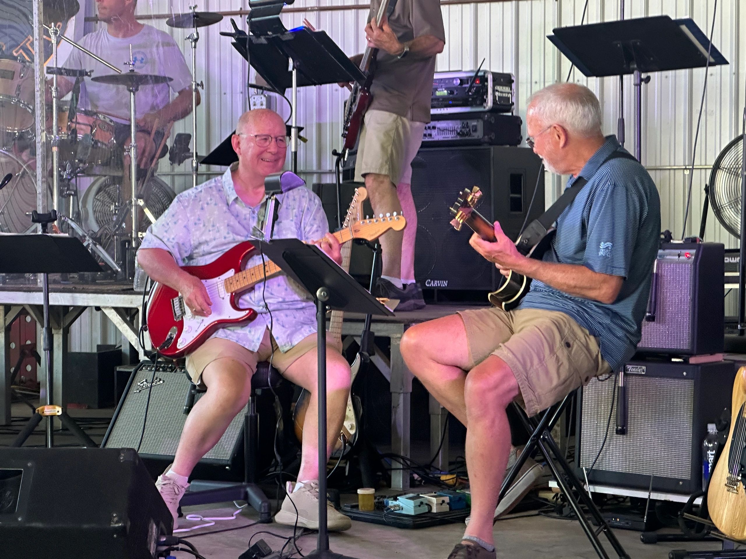 Lee (the birthday boy) and Jeff on guitars