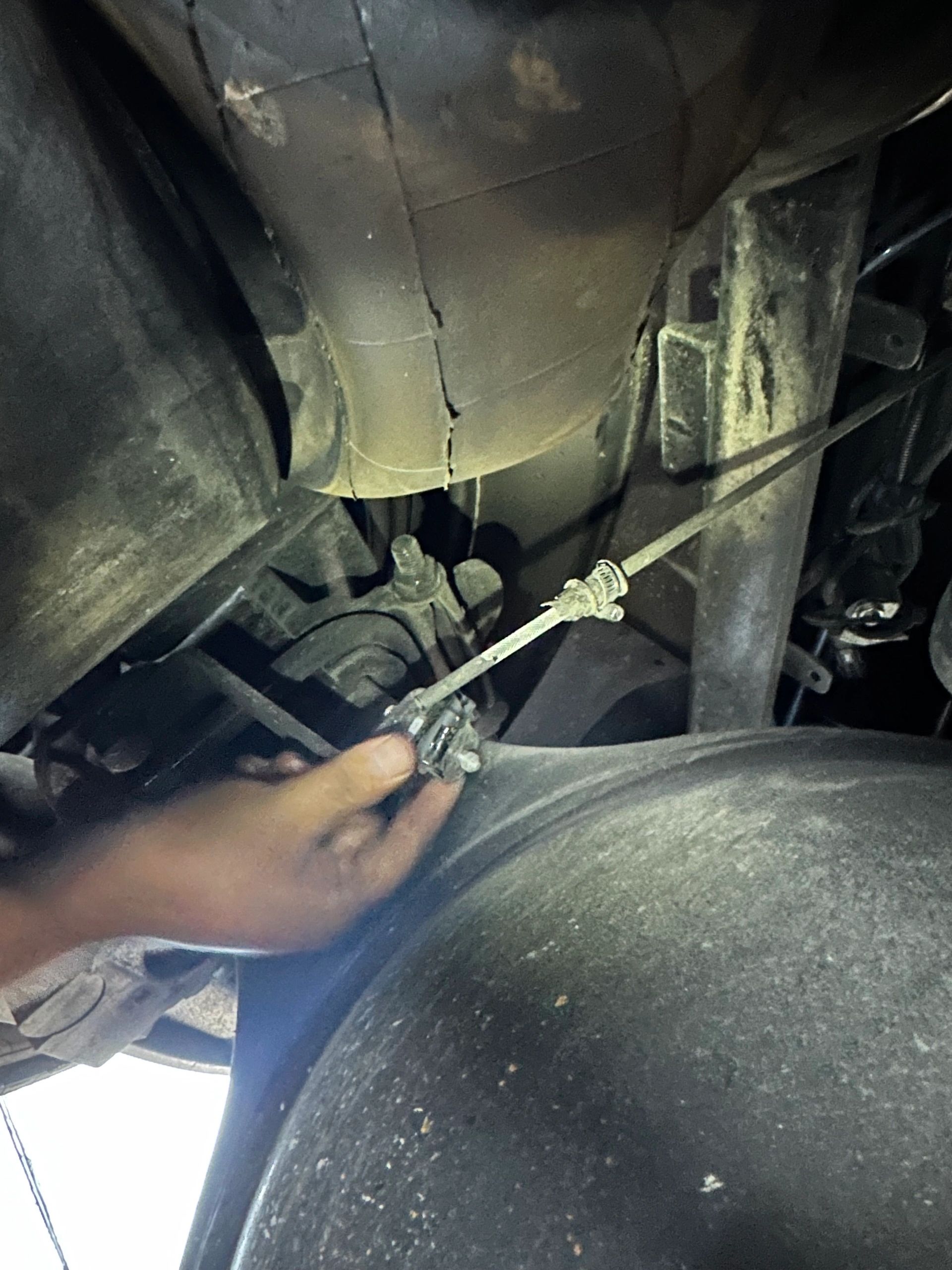 We had a broken level valve which is attached to the rear axle. 