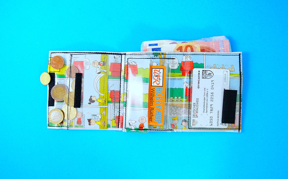 Miniaturbild: Portemonnaie SNOOPY & PEANUTS Comic upcycling Unikat (innen)