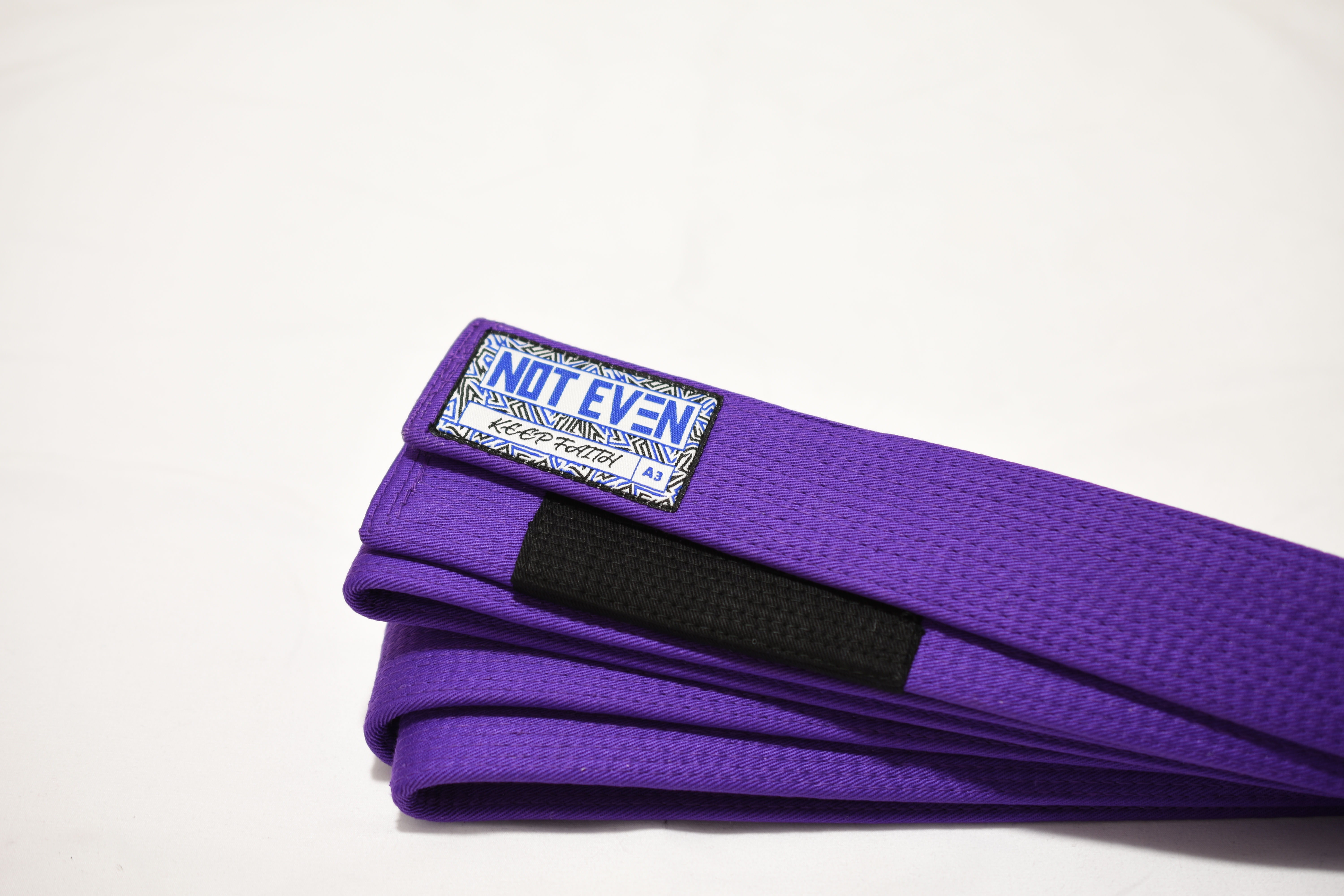 Purple NotEven Premium Style Cotton BJJ Belt