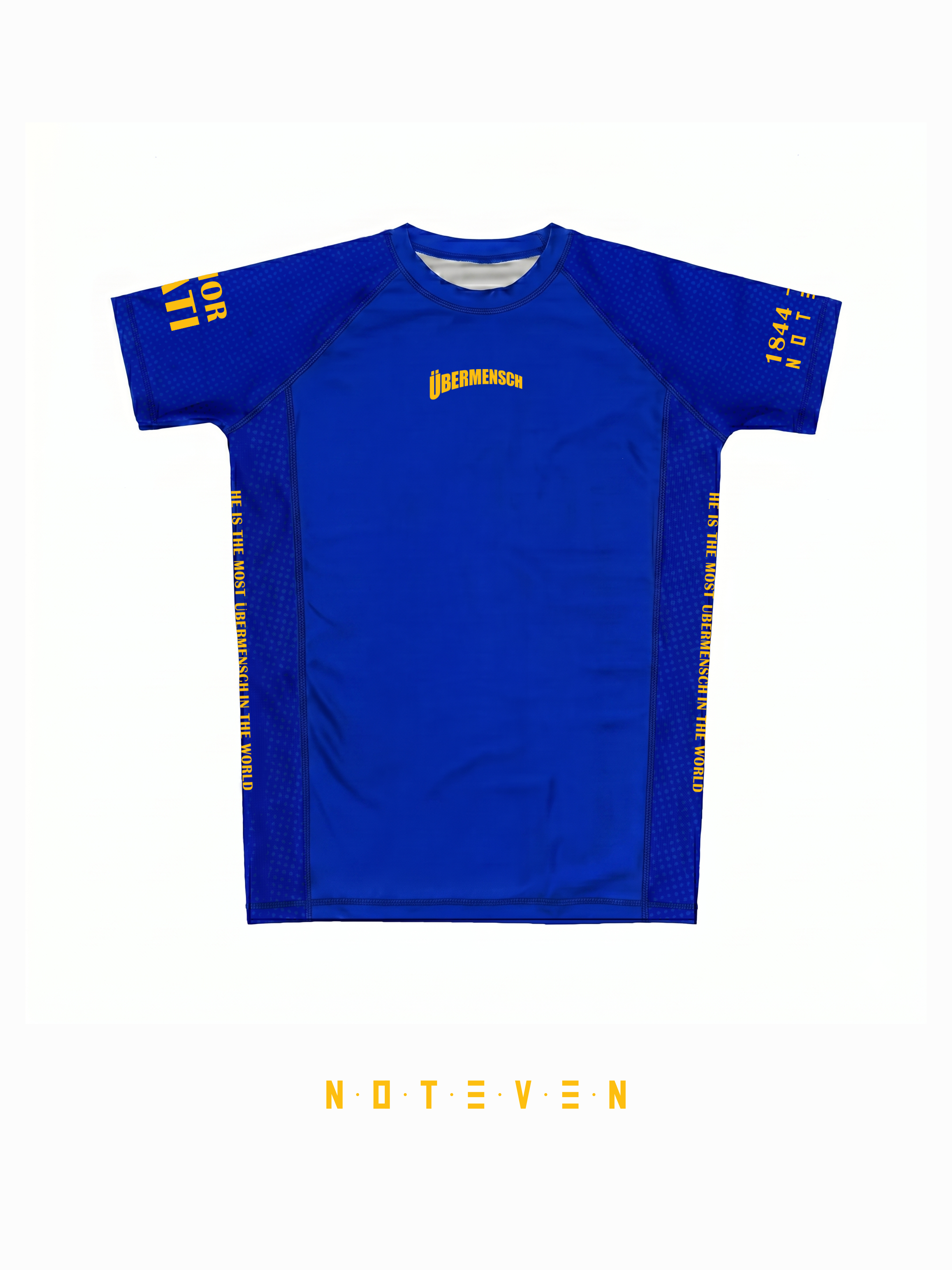 NOTEVEN Übermensch Rashguard Blue – Premium BJJ No-Gi MMA Grappling