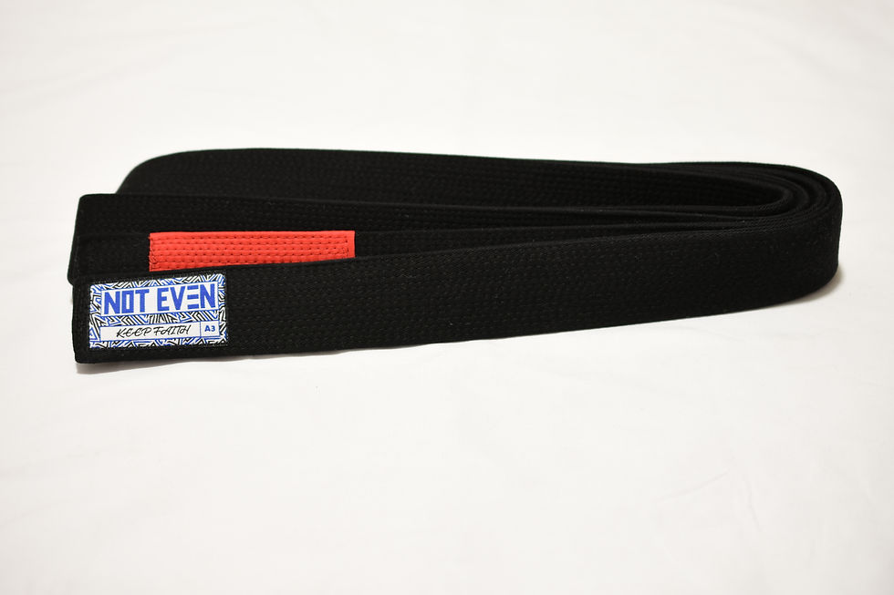 Thumbnail: Black NotEven Premium  Style Cotton BJJ Belt