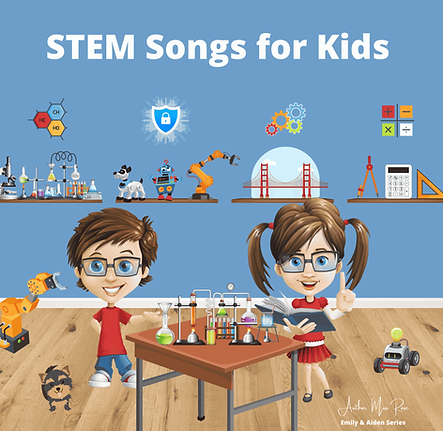 STEM Songs for Kids educational music album by Author Miss Rose.