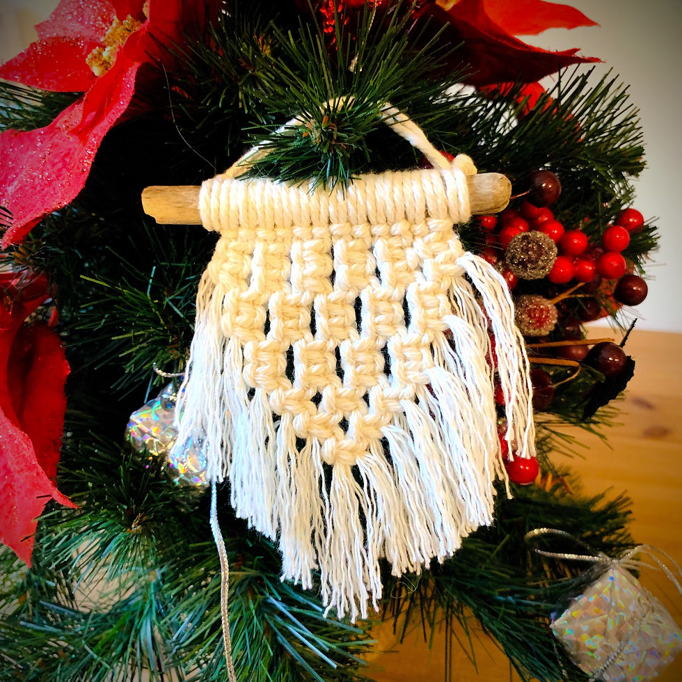 Thumbnail: Mini Macrame Holiday Ornaments