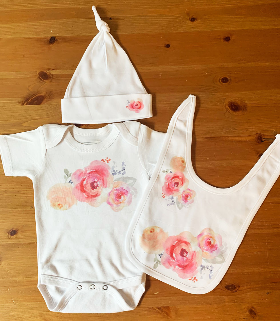Watercolor Flowers Baby Gift Set