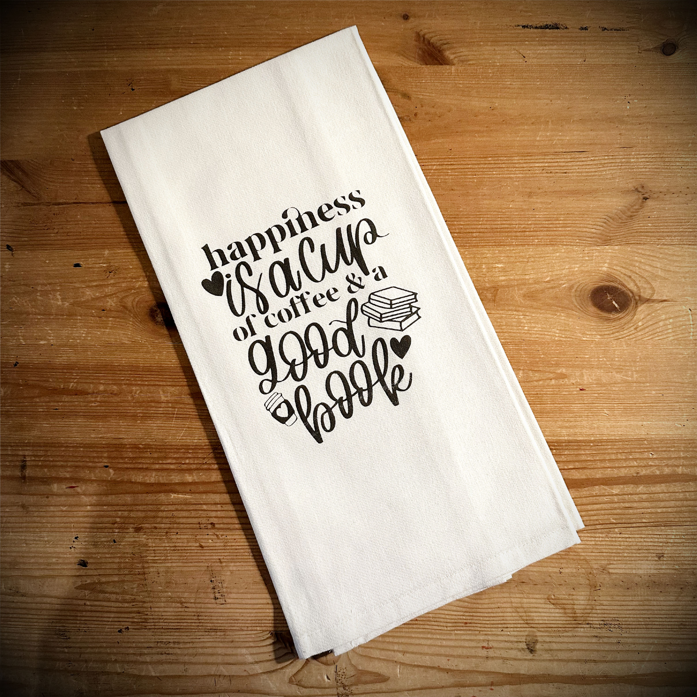 Kennewick Kitchen Towel -Coffee and Book