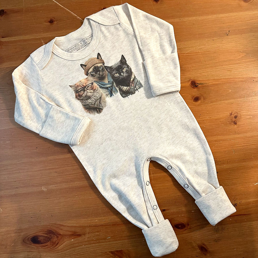 Hipster Cats Baby Romper