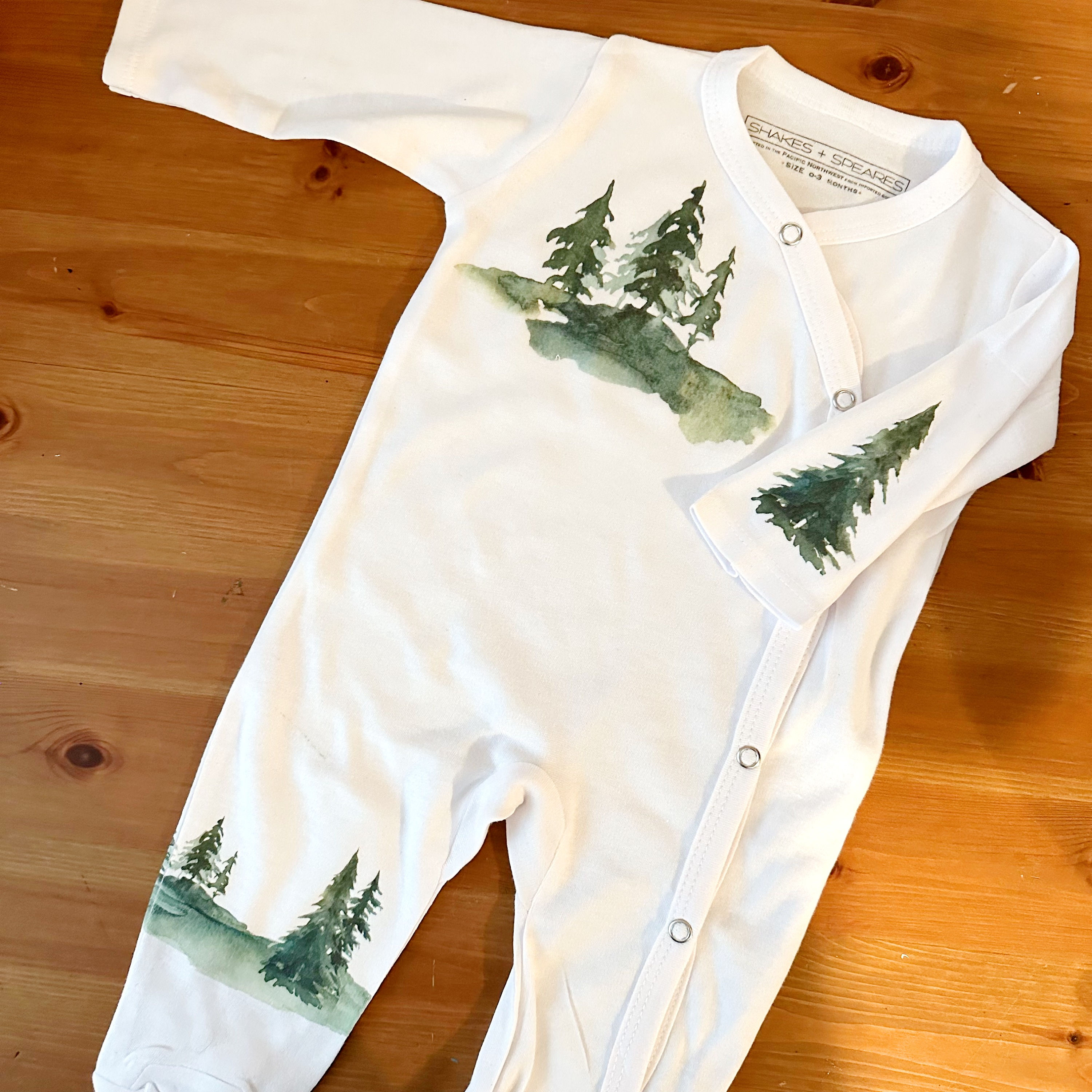 Watercolor Forest Romper