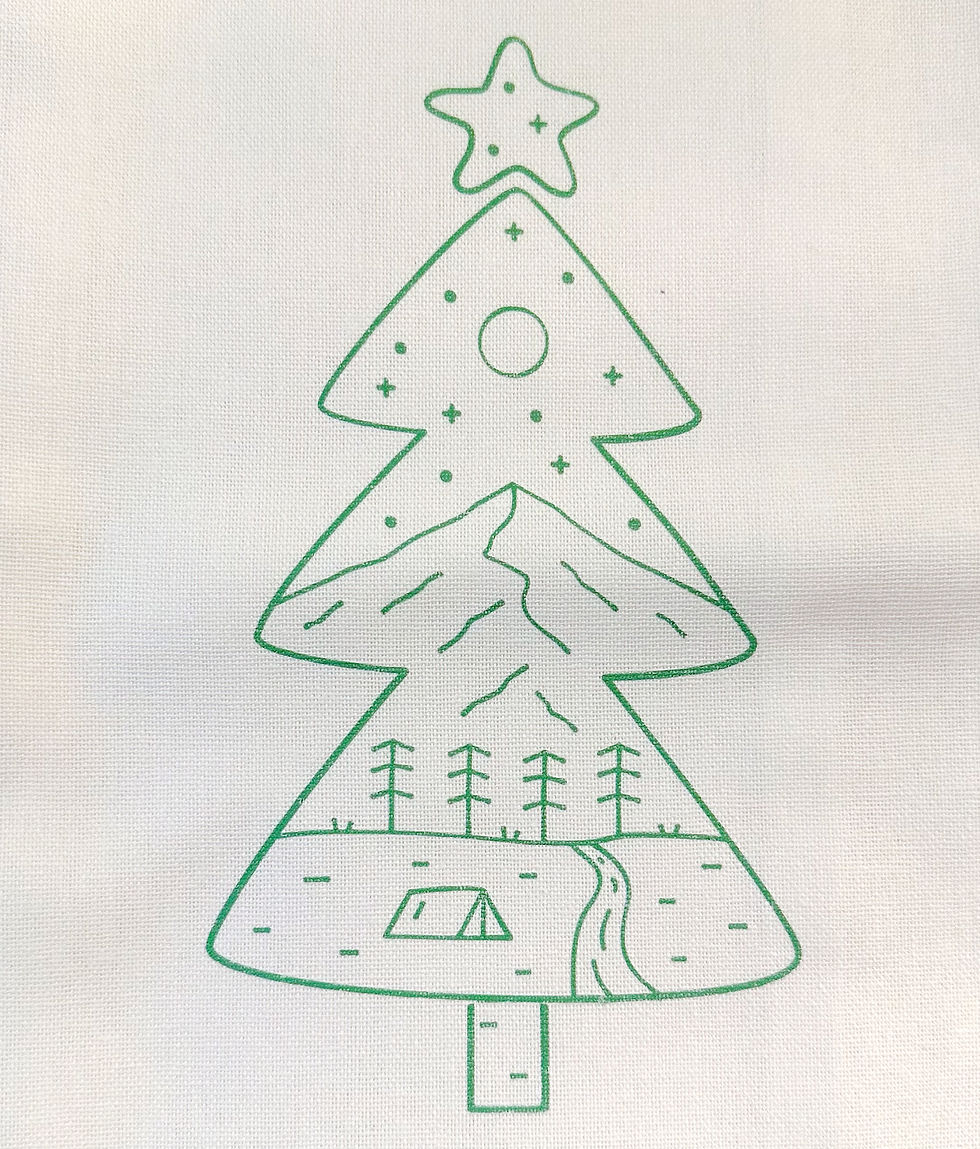 Thumbnail: Kennewick Kitchen Towel - PNW Xmas Tree