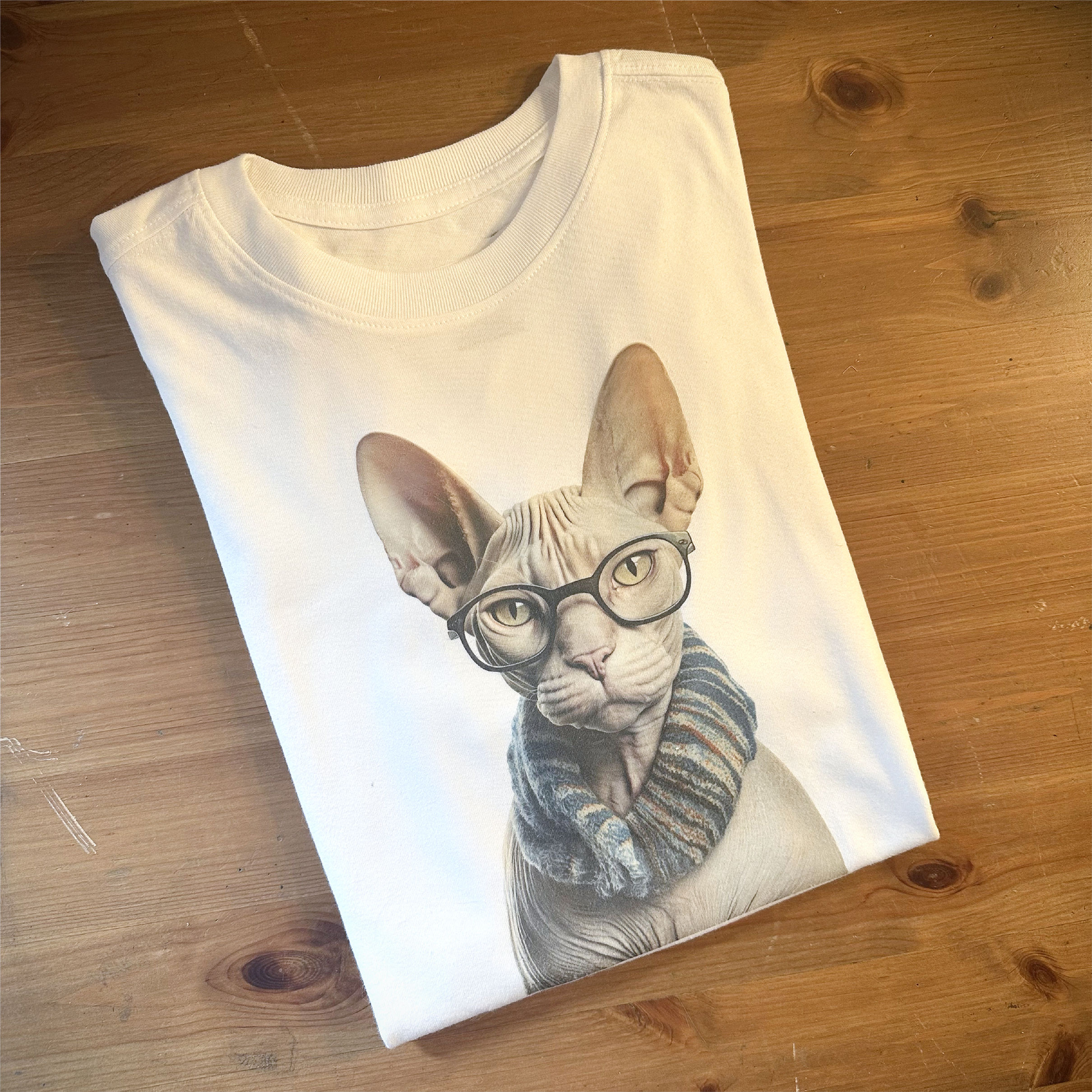 M’s Graphic Tee - Hipster Cat