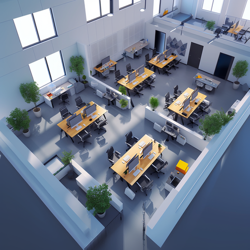 Three-dimensional corporate virtual world used for immersive training