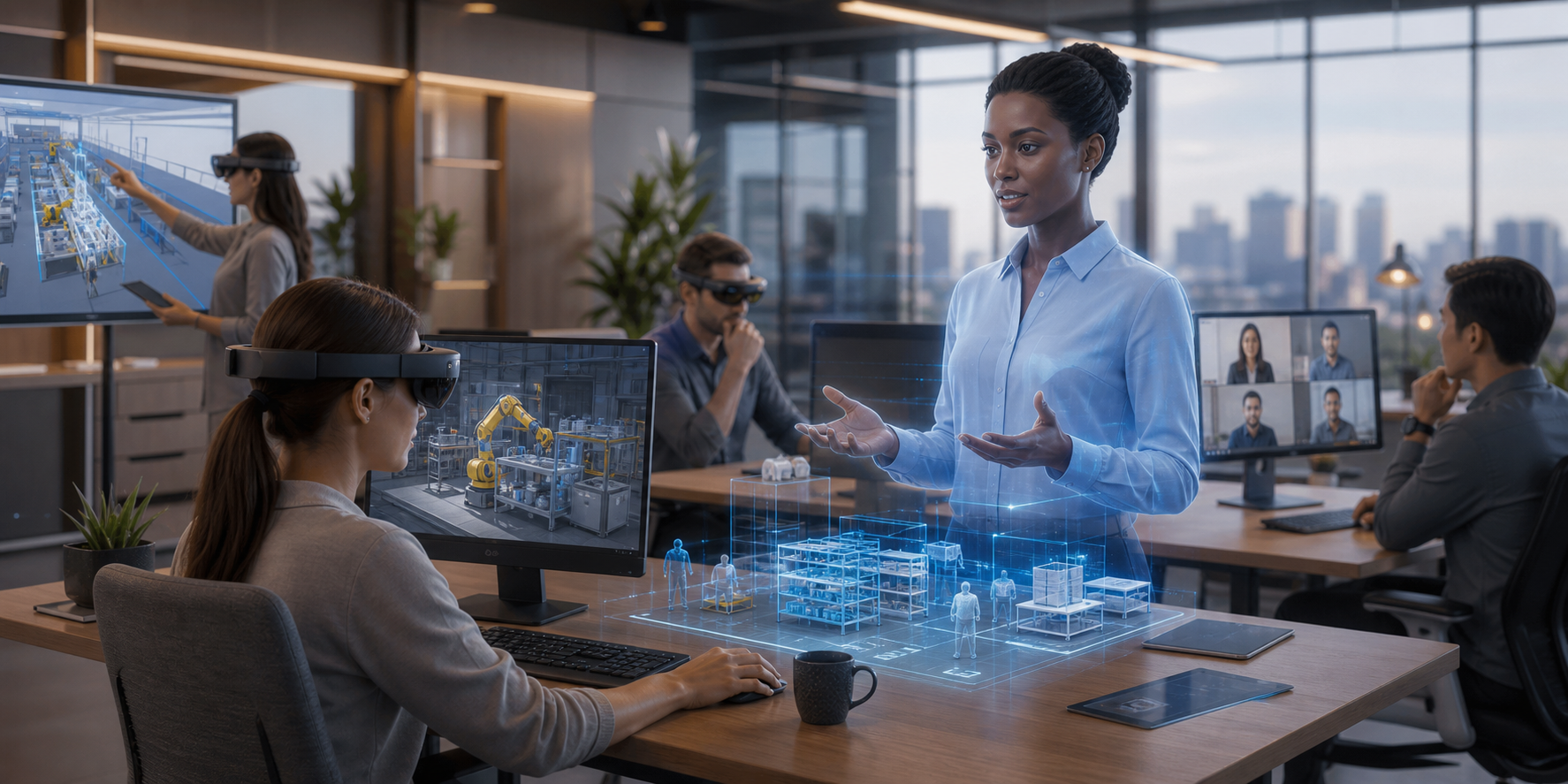 Training designers building a corporate digital twin learning simulation