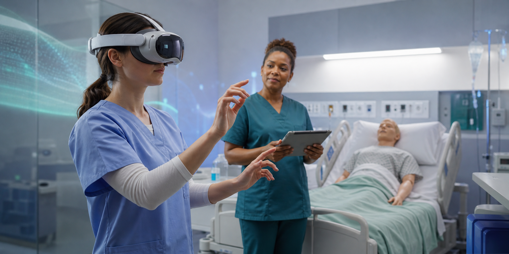 Healthcare team training in an immersive XR ward scenario