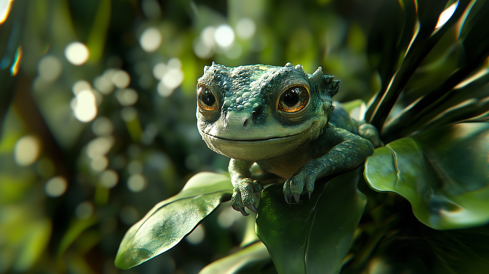 Lizard creatures demonstrating scale patterns, transitions, and surface variation
