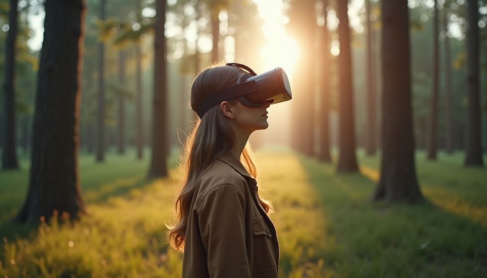 AI wellness avatar guiding a workplace digital wellbeing session