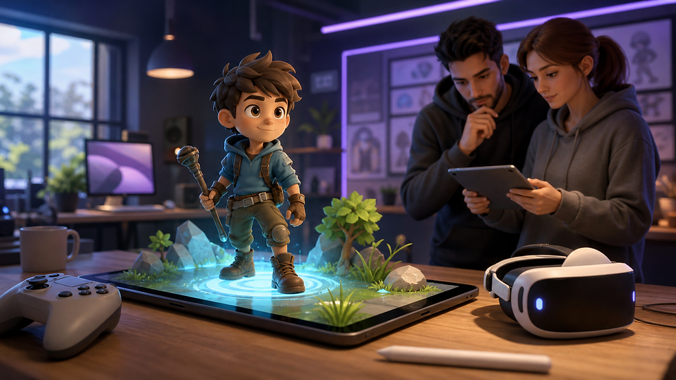 3D cartoon character prepared for use in apps games and interactive platforms