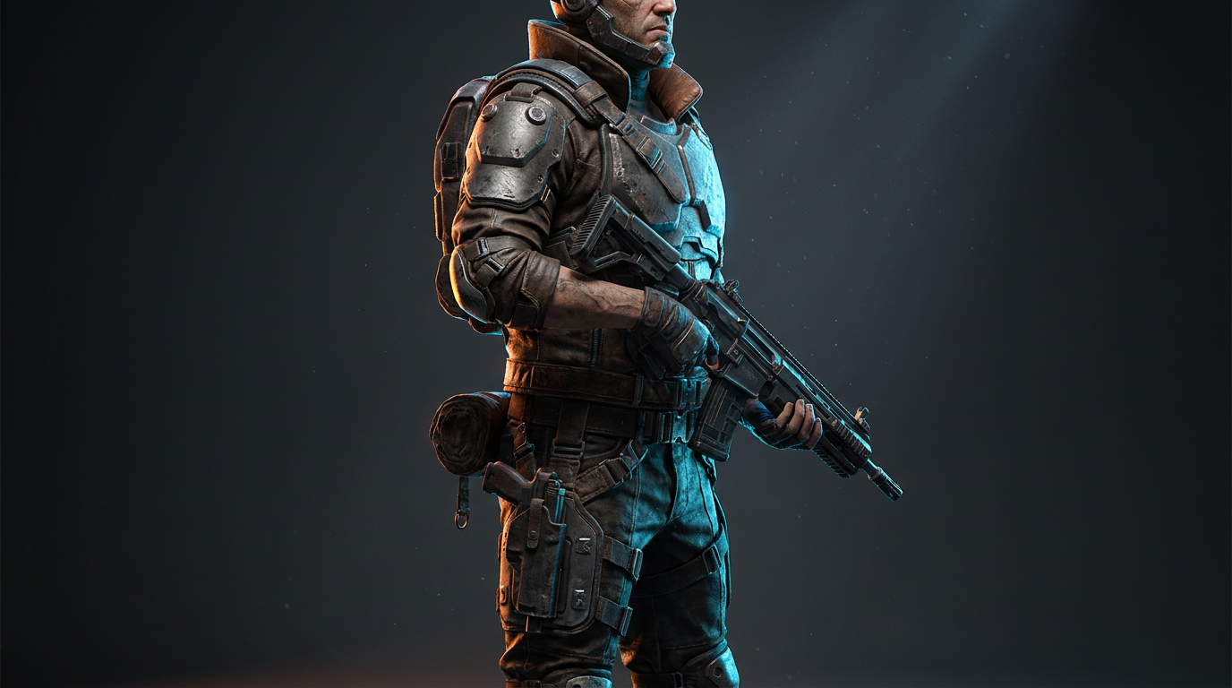 AAA video game character model photorealistic - professional 3D game art outsourcing