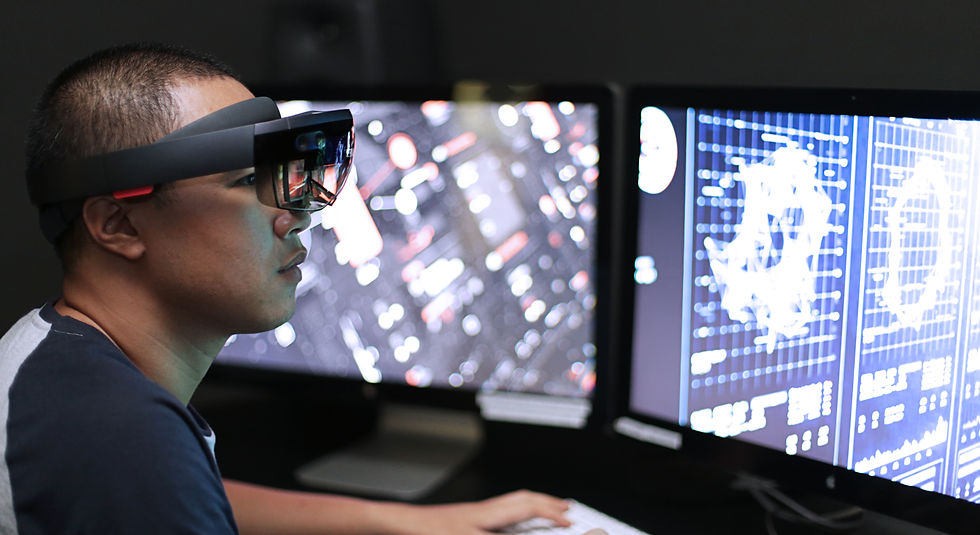 Mixed reality engineering environment representing enterprise AI integration