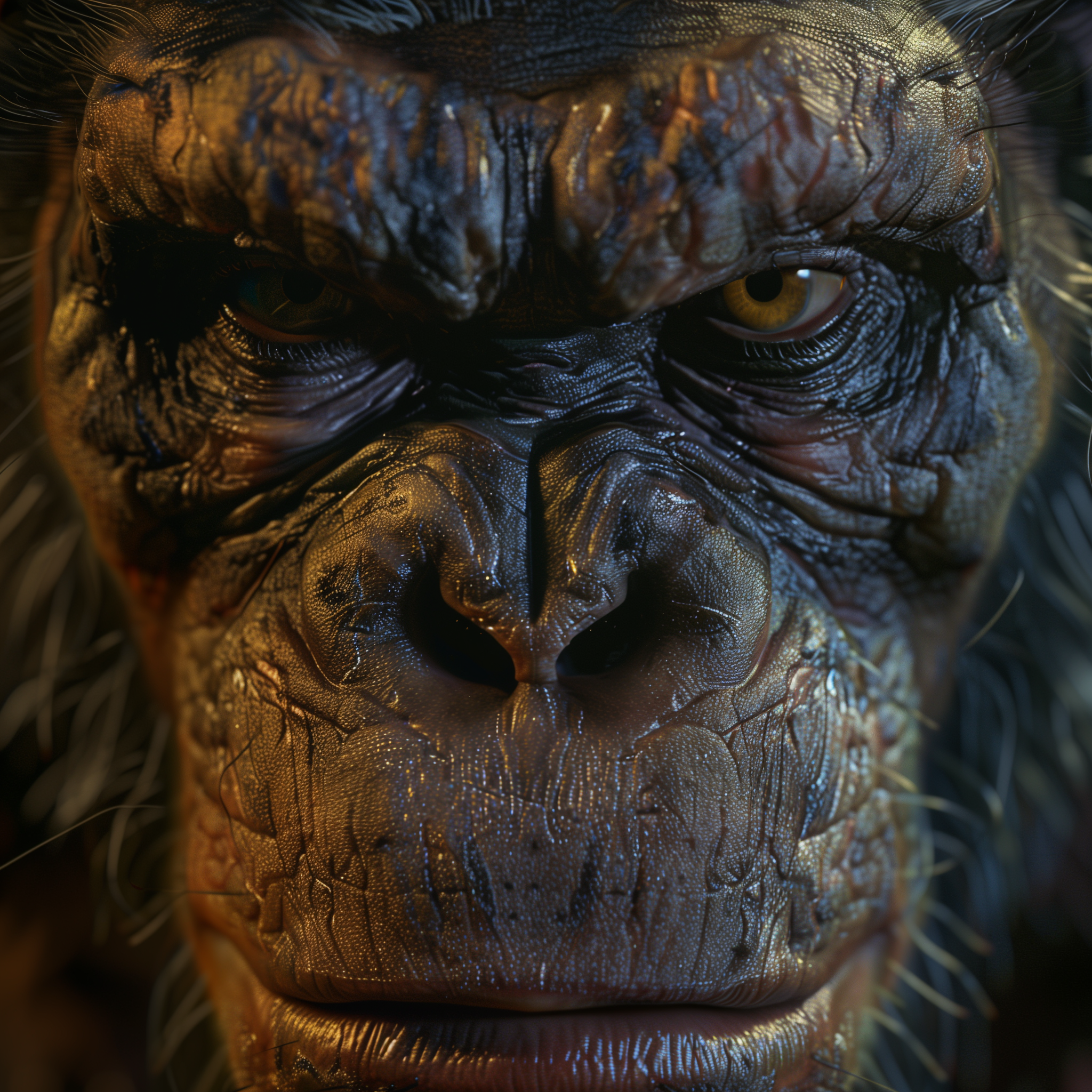 Ape creature character used to study weight and performance