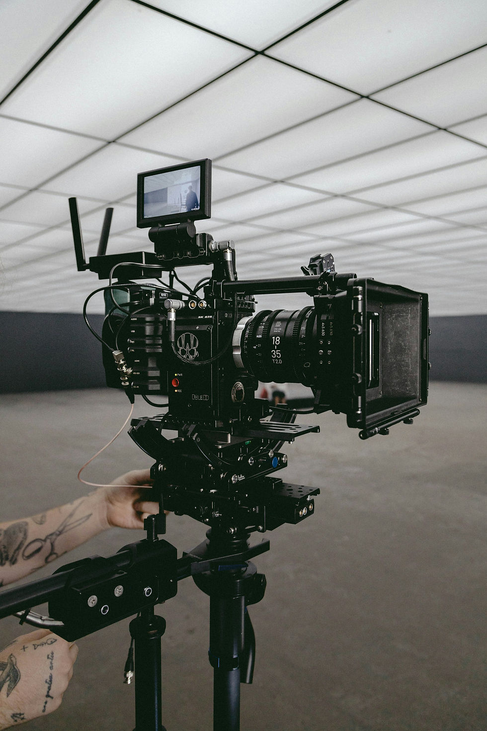 Professional cinema camera used for controlled AI video production