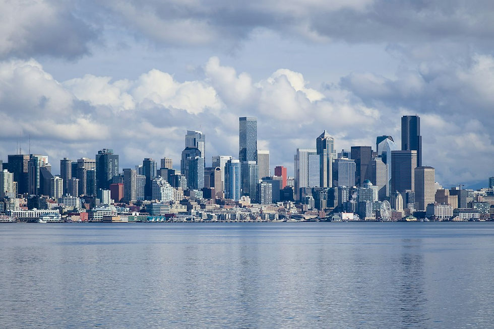 Modern city skyline showing the kind of environment a digital set extension can expand