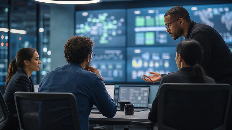 Cloud engineering team reviewing observability and cost controls for AI infrastructure