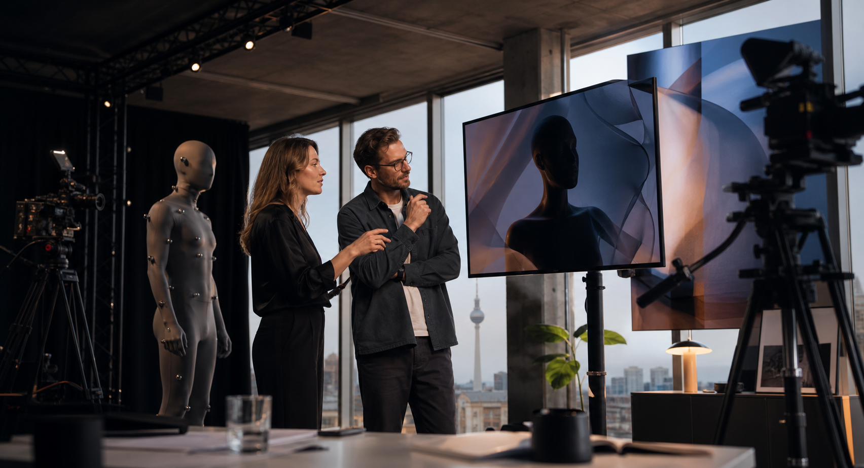 Digital character production supporting guided interaction in a VR advertising experience