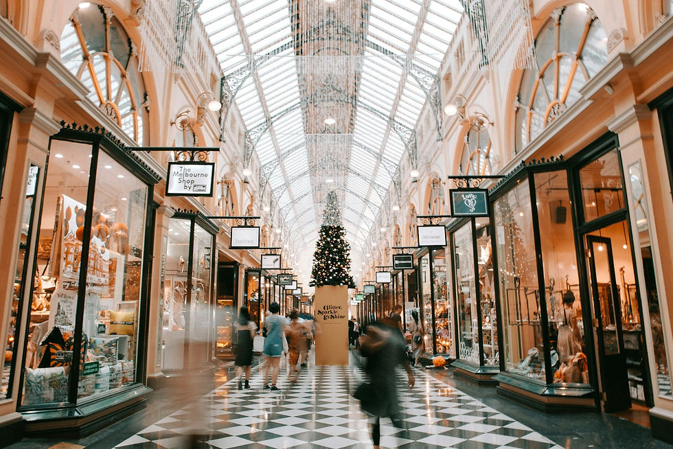Connected retail arcade illustrating omnichannel product discovery