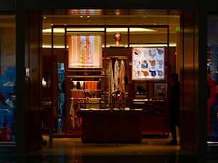 Luxury storefront display representing a premium omnichannel retail media strategy