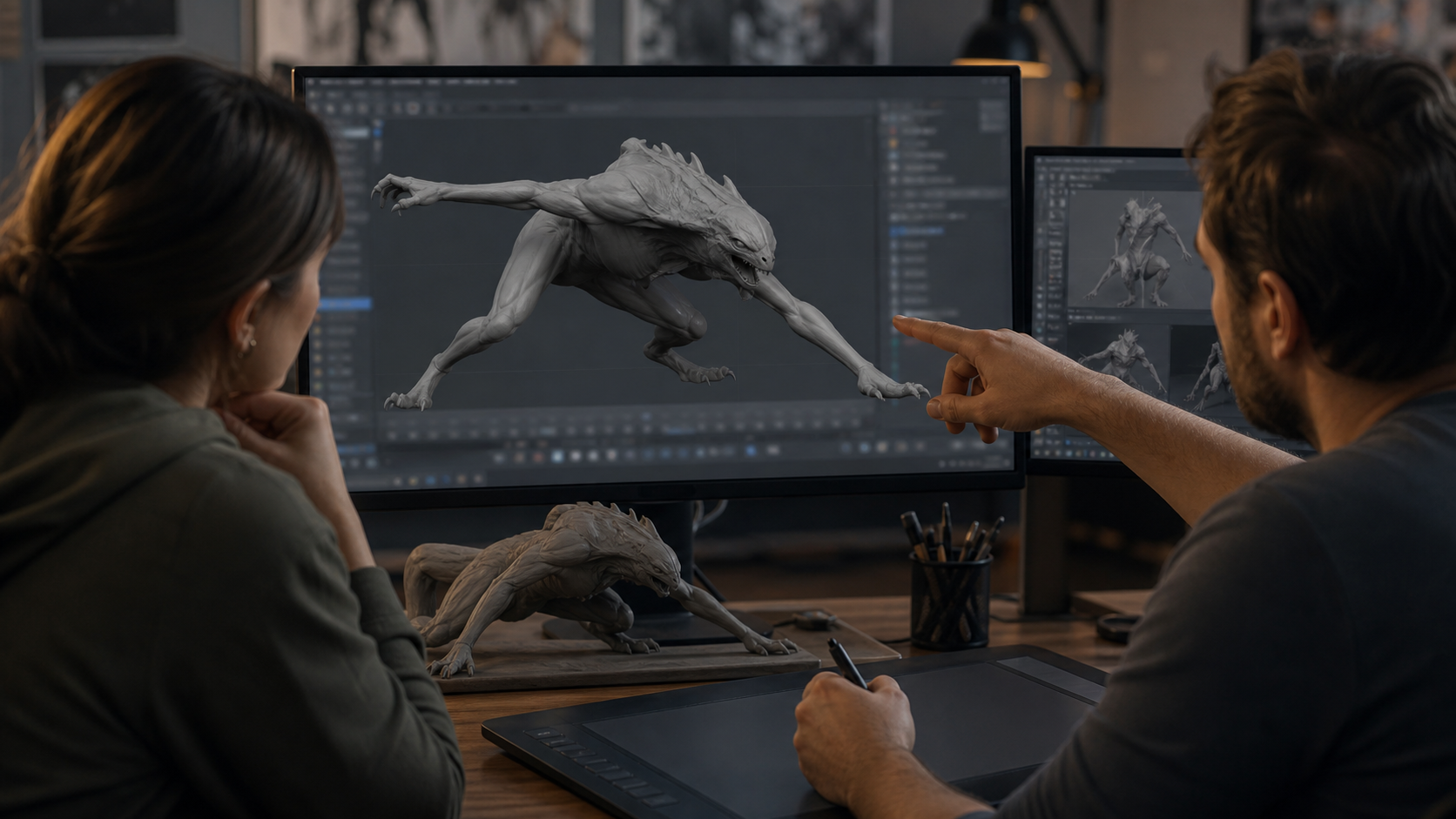 Creature deformation testing during a production review